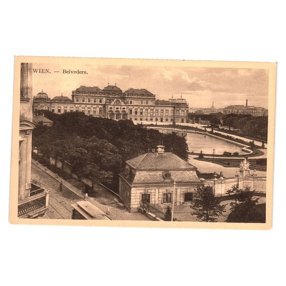 Wien Belvedere Vintage Postcard Scenic Architecture Design Early 20th Century